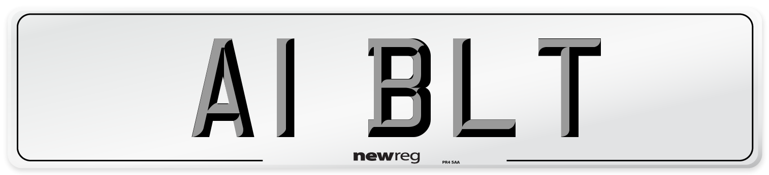 A1 BLT Number Plate from New Reg